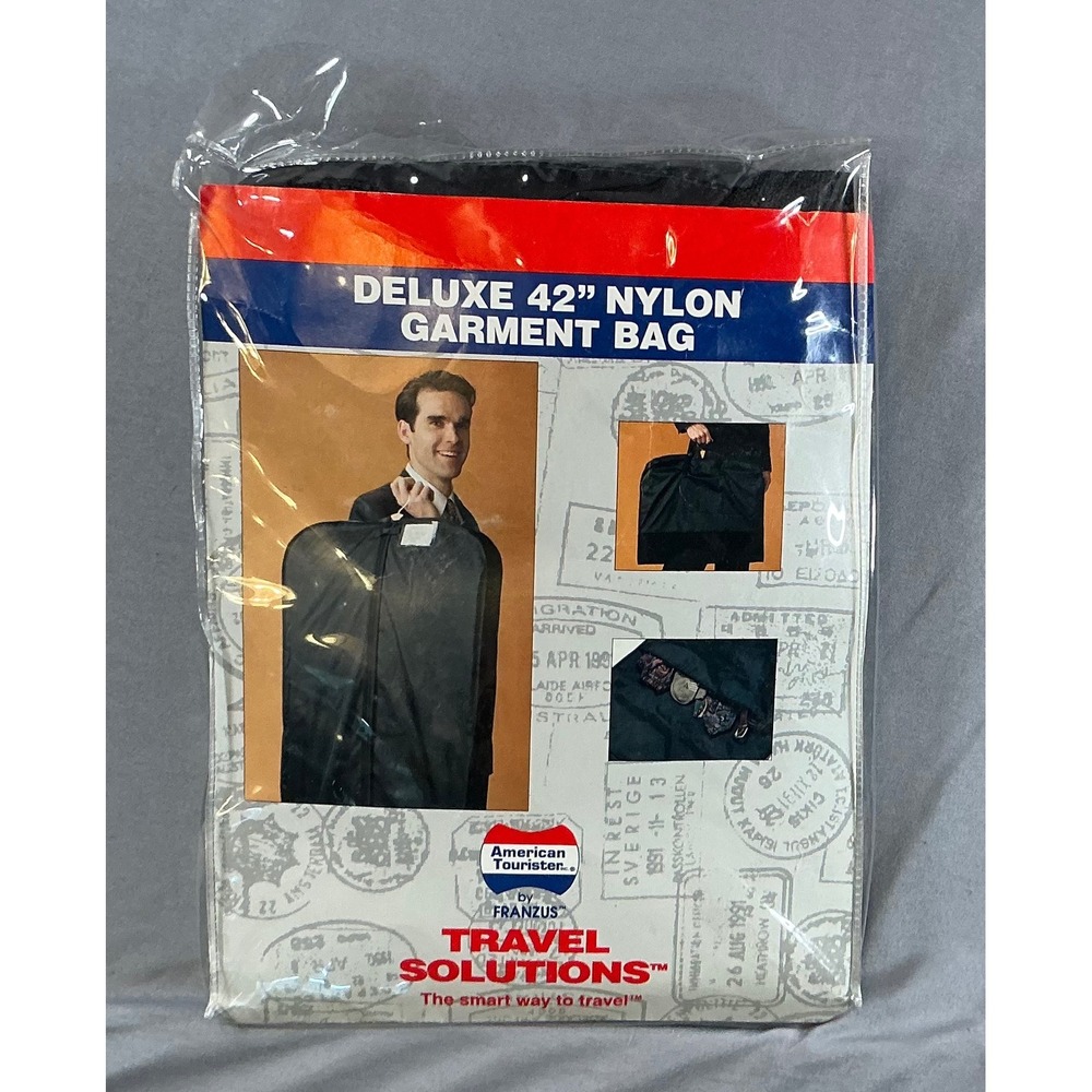 American Tourister Deluxe 42 Inch Nylon Garment Bag Black ABX-84DSB NIP